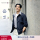 TOMMY HILFIGER【輕通勤】25春夏男裝防風(fēng)防潑水休閑運動立領(lǐng)夾克外套39198 藏青色DW5 S （推薦：120-135斤）