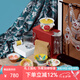JOYYE茶具整套家用客廳節(jié)日禮物輕奢布衣情高檔功夫茶壺杯節(jié)日伴手禮 套16布衣情茶具套裝