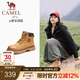 駱駝（CAMEL）【王俊凱同款】馬丁靴男秋冬2025新款大黃靴女戶外工裝靴登山鞋子 GF122W7790 黃金（女款） 38