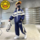G.DUCKKIDS兒童裝男童春裝套裝2025新品春秋款中大童運動(dòng)男孩春季帥氣衣服潮 藏青色春秋款 150 cm
