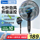 美的（Midea）【國家補貼】電風(fēng)扇風(fēng)扇落地扇七葉大風(fēng)量節能搖頭電扇家用風(fēng)扇柔風(fēng)輕音臥室立式桌面臺扇遙控定時(shí) 【升級遙控 7小時(shí)定時(shí)】三檔颶風(fēng)輕音落地扇35ER