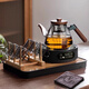憶壺茶（YIHUTEA） 茶壺玻璃泡茶壺側把過(guò)濾煮茶壺加厚耐熱電陶爐燒水壺養生煮茶器 【黑色11件套】1.2L壺+1500W數顯爐