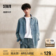 森馬（Semir）森柔牛仔|長袖襯衫男復(fù)古水洗牛仔外套秋季寬松上衣103524105101