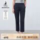 beanpole【直筒褲】濱波 春夏新款女士簡約通勤藏青色長褲 藏青色 26 160/66A
