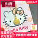 京越隆足金999哈嘍kitty凱迪貓鎖包吊墜黃金餅干KT貓掛墜七夕送女友禮物 小黃金餅干KT約0.8-0.9g+18K金項鏈