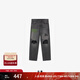 Levi's?SilverTab?25春夏新款男士美式高街破洞寬松直筒牛仔褲 灰色 32 (32)