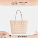 蔻馳（COACH）【禮物】新款?yuàn)W萊女包馬車經(jīng)典標(biāo)志CITY托特包手提包老花city33 IM/粉筆白色 混合色