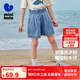 迷你巴拉女童短褲夏季寶寶花苞褲柔軟牛仔輕薄透氣褲子