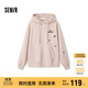 森馬（Semir）地理系列衛衣女冬季圖案插肩袖加絨連帽上衣101724116010