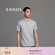 ERDOS 春夏翻領純色短袖純棉商務休閑通勤簡約男POLO衫 內比亞灰 XL 180/100A