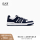 EMPORIO ARMANI/阿瑪尼官方旗艦【七夕禮物】EA7/新款男女情侶網(wǎng)球休閑運動板鞋 U458-深藍(lán)色/奶油白色 41.5