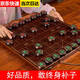 象棋中國象棋實(shí)木帶棋盤高檔象棋大號紅木金絲楠木紫檀像棋便攜 50#黑檀套裝