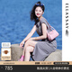 歌力思（ELLASSAY）【博主同款】夏季新款格雷系灰色休閑美式復古T恤連衣裙女 煙灰色 XS