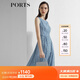PORTS寶姿 商場同款新品女裝無袖不規(guī)則提花連衣裙LL8D209KFQ054 天藍色 L (8)