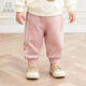 乖奇熊女寶寶純棉長(cháng)褲春裝嬰幼兒童抓絨保暖束腳褲春秋休閑百搭褲子