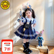 G.DUCKKIDS朱迪兔子警官洛麗塔公主裙兒童衣服夏裝小女孩生日裙子兒童cos服 藏青色裙子+裙撐 100 （建議身高90cm 3-4歲）cm