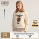 Teenie Weenie【趙露思同款】小熊女裝衛(wèi)衣25秋新款索羅娜大熊重工刺繡圓領(lǐng)上衣 象牙白 L