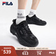 FILA 斐樂男鞋RAVAGEMENT 2七夕送掠奪者復(fù)古運動鞋夏款輕便跑步鞋 黑/鍛鐵-BF 41