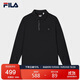 FILA 斐樂(lè )官方男子針織長(cháng)袖POLO衫2025商務(wù)簡(jiǎn)約休閑上衣