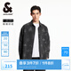 杰克·瓊斯（JACK&JONES）25年男裝牛仔襯衫春季潮流寬松男士襯衫式薄外套微彈滿印高端襯衣 A17中灰牛仔 常規(guī) M
