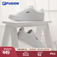 FILA FUSION斐樂男鞋低幫板鞋七夕禮物百搭輕便女小白鞋休閑滑板鞋 集團白-WT 42