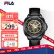 斐樂(lè )（FILA）手表機械風(fēng)鏤空潮流男款學(xué)生送男友夜光腕表 黑金6551-001