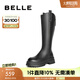 百麗（Belle）時(shí)尚彈力靴女商場(chǎng)同款舒適長(zhǎng)筒靴B9F1DDG4 黑色 39 (245mm)