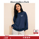 ABERCROMBIE & FITCH女裝25春季美式經典LOGO毛圈布復古寬松圓領長袖衛(wèi)衣KI152-5147 海軍藍 S (165/92A)
