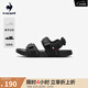 樂(lè )卡克（Le coq sportif）法國公雞2025年夏季新品男女同款經(jīng)典簡(jiǎn)約沙灘涼鞋 黑色 42