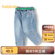 巴拉巴拉男童長(zhǎng)褲兒童牛仔褲秋季經(jīng)典蘿卜褲 牛仔淺藍(lán)88101 110 cm