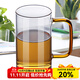 祥業(yè) 玻璃杯 彩色帶把有手柄玻璃運動(dòng)水杯飲料果汁商務(wù)辦公家用茶水杯 黃色帶把玻璃杯（?。?300ml