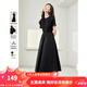 梵希蔓簡(jiǎn)約通勤黑色短袖連衣裙女2025年夏季新款收腰顯瘦小黑裙子 M6986 黑色 M