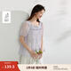 茵曼【商場(chǎng)同款】涼感萊賽爾方領(lǐng)襯衫2025夏季女裝新款短袖襯衣  煙紫色 M