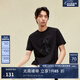 杰克·瓊斯（JACK&JONES）男裝短袖t恤男夏季新款潮流純棉休閑半袖T恤男士法斗犬狗重磅刺繡 黑色E40 XL (185)