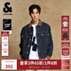 杰克·瓊斯（JACK&JONES）25年秋季外套男士裝寬松潮流休閑品質(zhì)夾克撞色翻領(lǐng)原色牛仔外套男 A13 深牛仔藍(lán) M 175