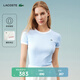 LACOSTE【七夕禮物】法國鱷魚女裝25春夏新款拼色純棉短袖T恤|TF2432 EB6/淺藍色/白色拼色 L 40