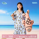 野獸派家居（tbh）Pingu合作系列環(huán)生纖短款家居服套裝夏季涼感睡衣女 海藍(lán) XL
