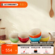 酷彩（Le Creuset）炻瓷米飯碗 湯碗 面碗 沙拉碗 家用碗套裝大碗彩虹系列漸變色 10cm韓式米飯碗5件套彩色