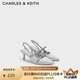 CHARLES&KEITH亮鉆一字帶尖頭包頭法式復(fù)古高跟涼鞋女生日禮物女CK1-61720199 Light Grey淺灰色 37