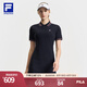 FILA 斐樂(lè)官方女子連衣裙2025夏新款網(wǎng)球運(yùn)動(dòng)簡(jiǎn)約編織翻領(lǐng)連身裙 RD寶藍(lán)-NV L 170/88A/L