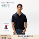 TOMMY HILFIGER【透氣舒適】夏季男裝珠地網(wǎng)眼商務(wù)休閑純色翻領(lǐng)短袖T恤POLOJA572 【經(jīng)典百搭】藏青色FAP L （推薦：150-165斤）