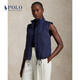 Polo Ralph Lauren 拉夫勞倫 女裝 經(jīng)典款絎縫拼片無(wú)袖拉鏈馬甲 410-深藍色 XS