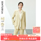 尚都比拉易打理職業(yè)西服套裝女春秋氣質(zhì)正裝西裝外套褲子兩件套 治愈黃 L 
