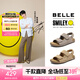 百麗【張凌赫同款】smiley聯(lián)名吐司鞋男2025新款商場涼鞋8SS01BL5 【張凌赫同款】杏色（男款） 39 (245mm)