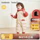 巴拉巴拉balaOne童裝兒童羽絨服嬰兒寶寶連體衣2025新款冬裝哈衣爬服萌趣 戴帽子的小精靈-白鴨絨 90 cm-充絨量94g