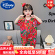 迪士尼（Disney）東北大花女童睡衣兒童夏季男童寶寶花衣服連體棉綢睡衣兒童中國風(fēng) 熱售紅色 大花 80 身高70-80cm年齡1-2歲
