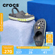 crocs卡駱馳洞洞鞋貝雅卡駱班輕便耐磨一腳蹬休閑鞋|205089 石板灰/青檸綠-0GX 41 /42(260mm)