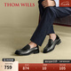 THOM WILLS新款便士樂福鞋2025夏季真皮豆豆鞋通勤皮鞋男鞋一腳蹬 黑色A1641 44 /9碼