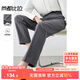 尚都比拉職場(chǎng)通勤休閑褲女春季高腰顯瘦煙管褲氣質(zhì)百搭九分褲 深灰色  L 