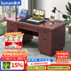 盛浪辦公桌電腦桌領(lǐng)導(dǎo)老板桌工位工作臺(tái)書(shū)桌實(shí)木辦公桌子1.6米辦公桌
